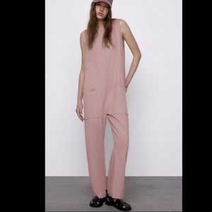 NWT Zara Jumpsuit in Blush